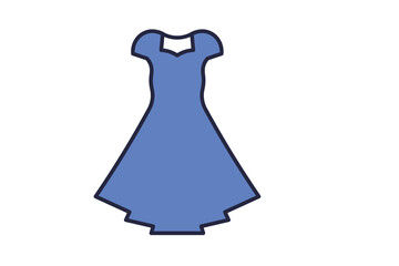 Dress icon. icon related to fashion. suitable for web site, app, user interfaces. flat line icon style