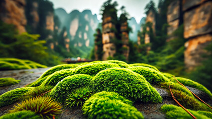 butterfly perched delicately on a leaf in Zhangjiajie National Forest Park.
