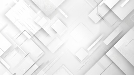 Abstract geometric design with layered shapes in white tones.