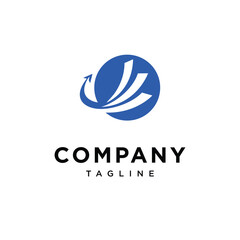 Simple air plane logo icon vector