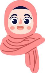 Cute Hijab Girl Style Illustration