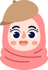 Cute Hijab Girl Style Illustration