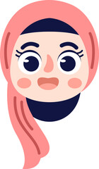 Cute Hijab Girl Style Illustration