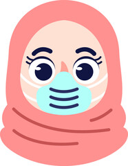 Cute Hijab Girl Style Illustration
