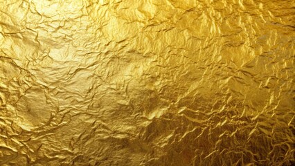 Gold foil texture background with highlights and uneven surface , shiny, metallic, luxury, elegant, glamorous, textured
