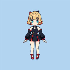 a cute anime cat girl