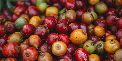 Heap of Ber or Bora fruits also known as Indian plum or jujube berries freshly picked from a wild tree in the village