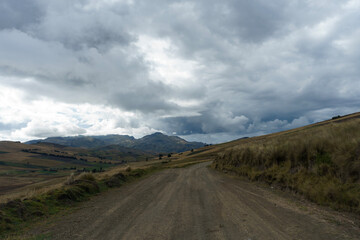 dust road  on  the  Mountains