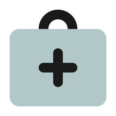 Obraz premium First Aid Kit Icon in Bulk Style Suitable for Web, Apps, Presentation, or Printable Meanings