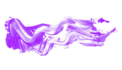 Purple brush strokes set on transparent background.