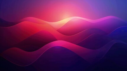 A vibrant abstract wave design with gradients of pink and purple, evoking a sense of calm.