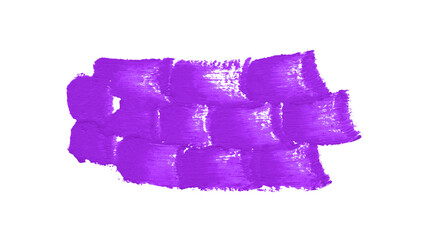 Fototapeta premium Purple brush strokes set on transparent background.