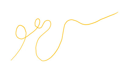 Yellow pencil strokes on transparent background.