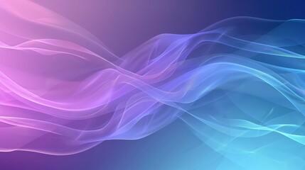 A smooth gradient design featuring flowing waves in purple and blue tones.