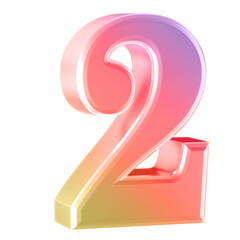 Gradient 3D Number 2