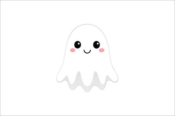 Cute Ghosts Vector, Spooky Season, Halloween, 
Cute Ghosts with pumpkin Vector.cute cartoon ghost set on white background.