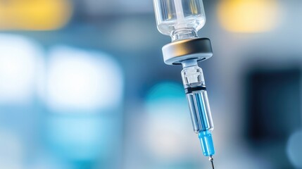 Close-up of a sterilized IV catheter with a plastic safety cap, focus on the needle tip and hub, against a sterile background, no people