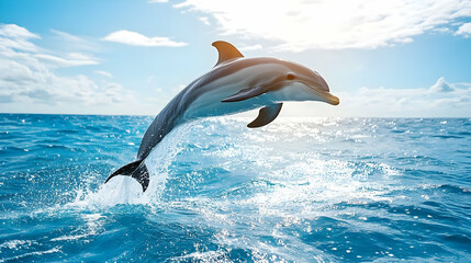 Dolphin Leaping from the Ocean