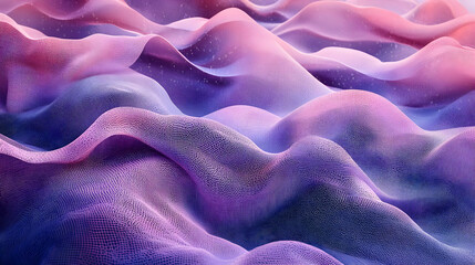 Obraz premium Abstract Purple and Pink Wavy Mesh Background