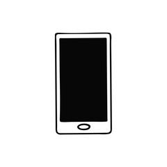 Handphone Tech Flat Vector illustration Line Art