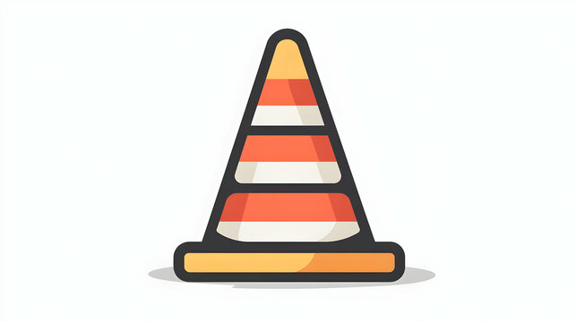 recommend clip art: Traffic Cone Icon Illustration
