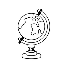 Globe Flat Vector line art