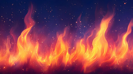 Fototapeta premium Fiery Abstract Background with Glowing Sparks