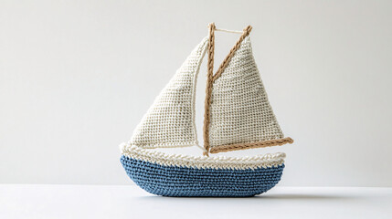 Obraz premium a crocheted sailboat