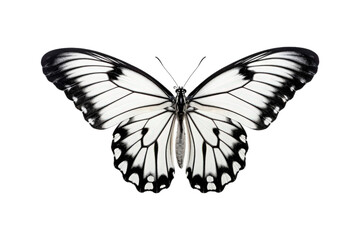 Fototapeta premium Black, white, red butterfly wings spread open. Suitable for nature, beauty, art, insect related designs, and vibrant creative projects