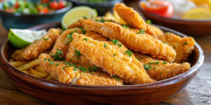 Brazilian Snack Breaded Fish Isca de Peixe