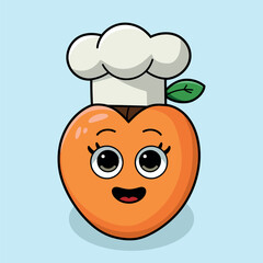  the mascot of a chef apricot