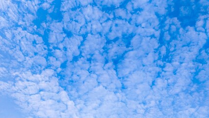 Beautiful blue sky and clouds in the morning