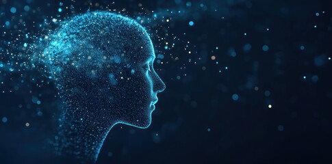 Digital Human Silhouette with Abstract Particles