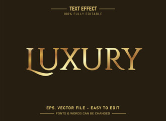 Luxury gold style editable text effec