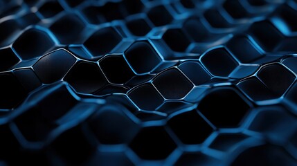 Fototapeta premium Abstract Blue Hexagon Pattern