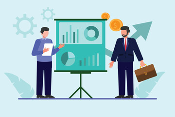 Business concept. Colored flat vector illustration isolated.