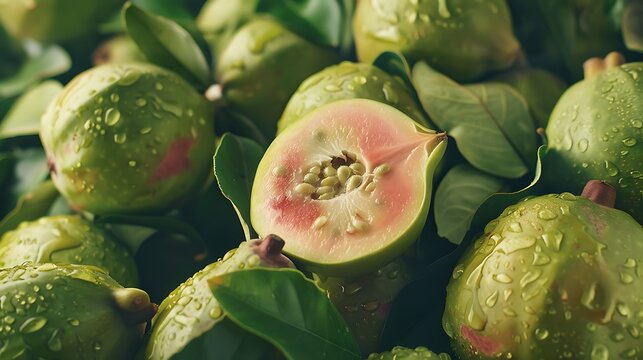 some fresh Guava as background.