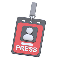 3d icon Press ID, 3d illustration, 3d element, 3d rendering.