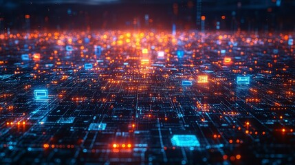Fototapeta premium Abstract Digital Network Technology Background