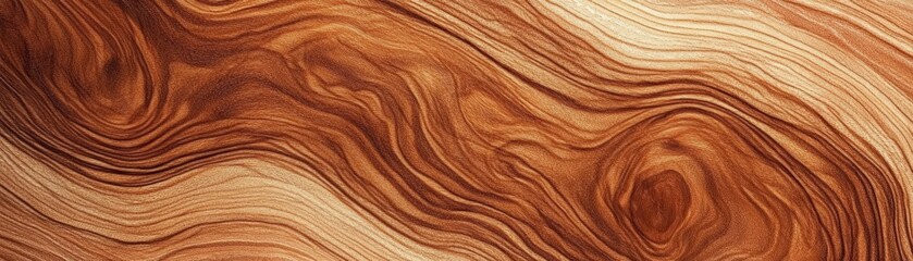 Naklejka premium Natural Wood Grain Texture Background Rustic Brown Swirls