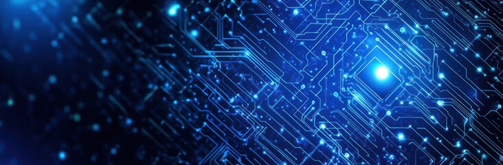 Obraz premium Abstract Circuitry: A Glowing Network