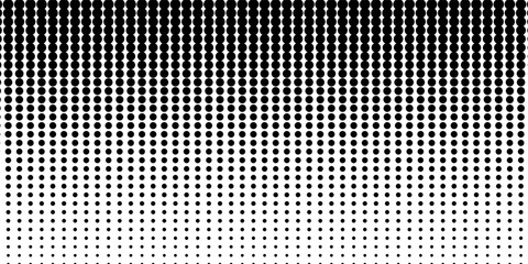 Halftone gradient. Dotted gradient, smooth dots spraying and halftones dot background seamless horizontal geometric pattern vector template set modern dots vector