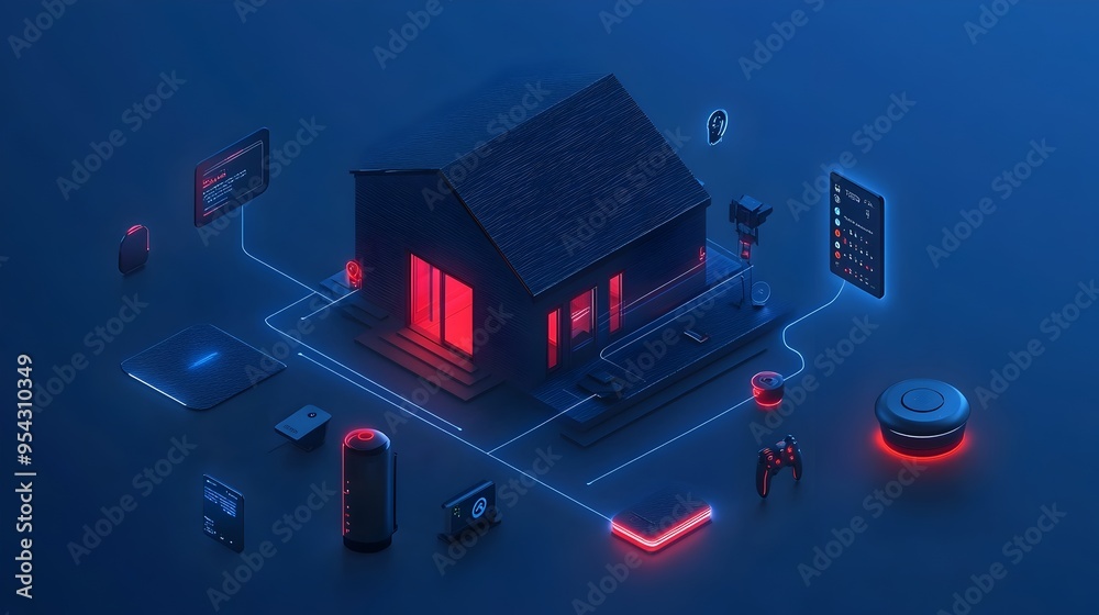 Leinwandbilder centralized smart home control system enabling efficient domestic automation