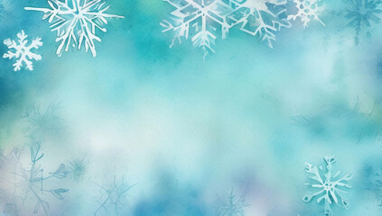 green Christmas snowflake abstract holiday gradient pattern background room for copy snow