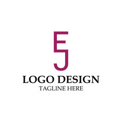 vector design elements for your company logo, ej monogram logo. modern logo design, business corporate template. ej icon.