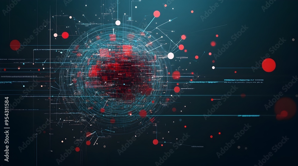 Aufkleber Evolving Machine Learning Algorithm Visualized as Dynamic Data Structure