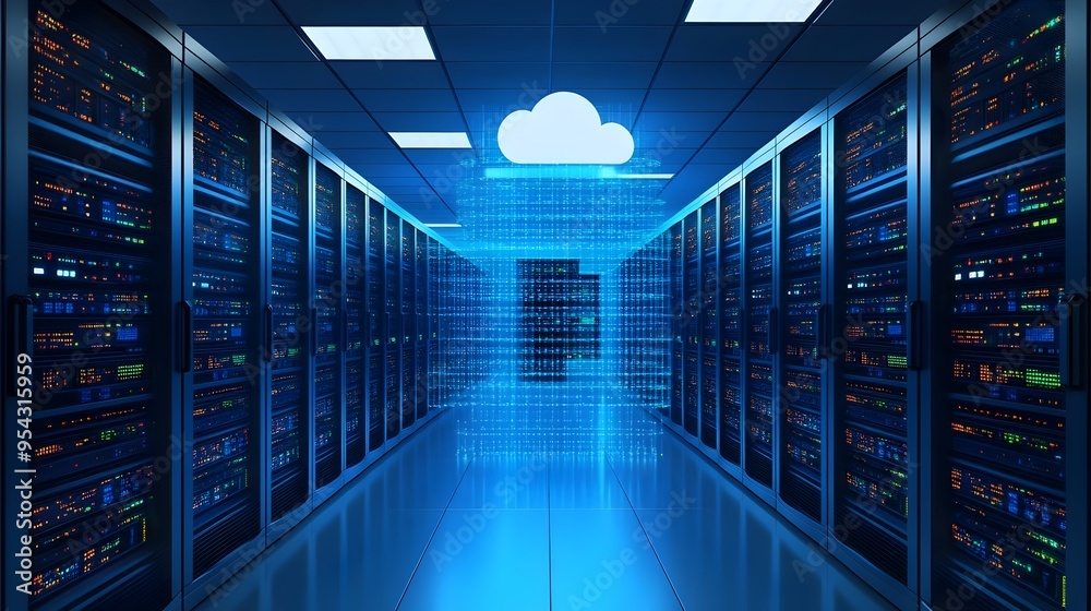 Aufkleber Seamless Data Flow in Cloud Computing Infrastructure