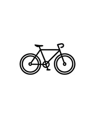 Editable stroke vector of a bicycle with a sleek f(8).