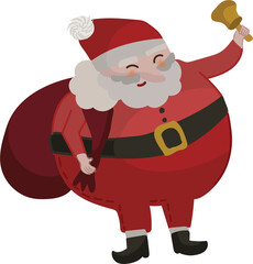 Santa Claus Carrying Sack