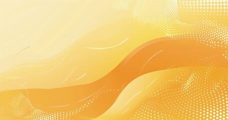 A vibrant abstract background featuring warm yellow and orange gradients with dotted patterns.